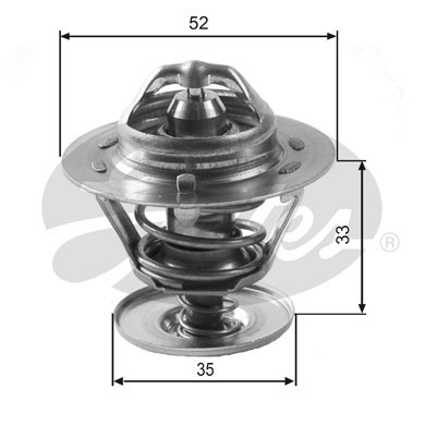 Слика на Термостат GATES TH12588G1 за Ford Escort 6 (gal) 1.8 D - 60 коњи дизел