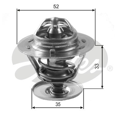 Слика на Термостат GATES TH12592G1 за Ford Mondeo 1 (GBP) 1.8 i 16V - 115 коњи бензин