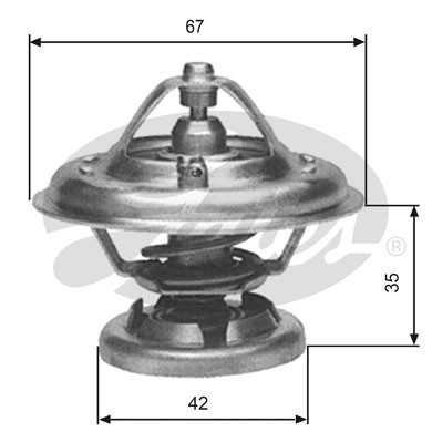 Слика на Термостат GATES TH12680G1 за Mercedes E-class Saloon (w124) E 300 Turbo-D (124.133) - 147 коњи дизел