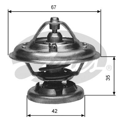 Слика на Термостат GATES TH12685G1 за Mercedes 190 (w201) D 2.5 (201.126) - 90 коњи дизел