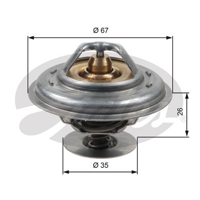 Слика на Термостат GATES TH13287G1 за Audi 90 Sedan (81, 85, B2) 2.2 E quattro - 120 коњи бензин