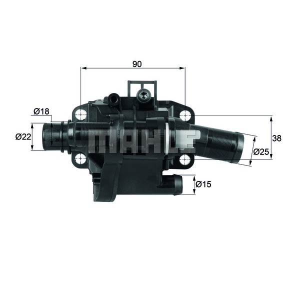 Слика на Термостат MAHLE TH 41 83 за Peugeot 307 SW (3H) 1.6 HDI 110 - 109 коњи дизел