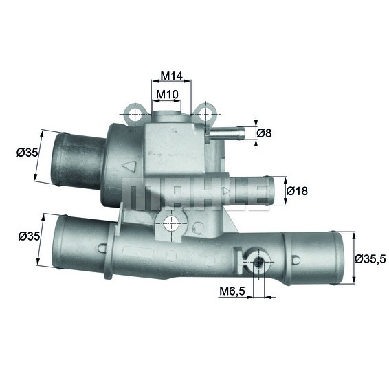 Слика на Термостат MAHLE TI 124 88 за Fiat Siena 178 1.6 16V - 106 коњи бензин