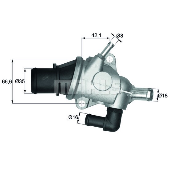 Слика на Термостат MAHLE TI 125 88 за Fiat Punto 188 1.8 130 HGT (188.738, .718) - 130 коњи бензин