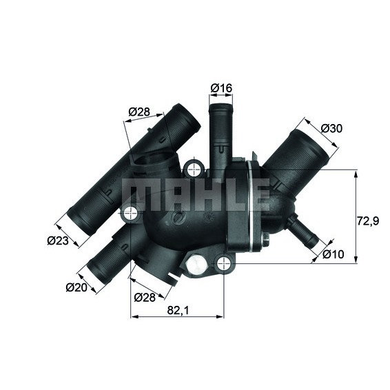 Слика на Термостат MAHLE TI 134 88 за Renault Clio 2 1.9 D (B/CB0J) - 65 коњи дизел