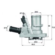 Слика 1 на Термостат MAHLE TI 144 88