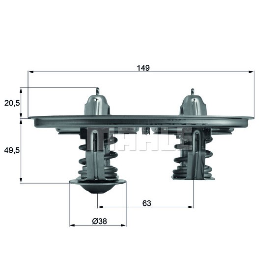 Слика на Термостат MAHLE TX 105 за камион Scania P,G,R,T Series G 490, R 490 - 490 коњи дизел