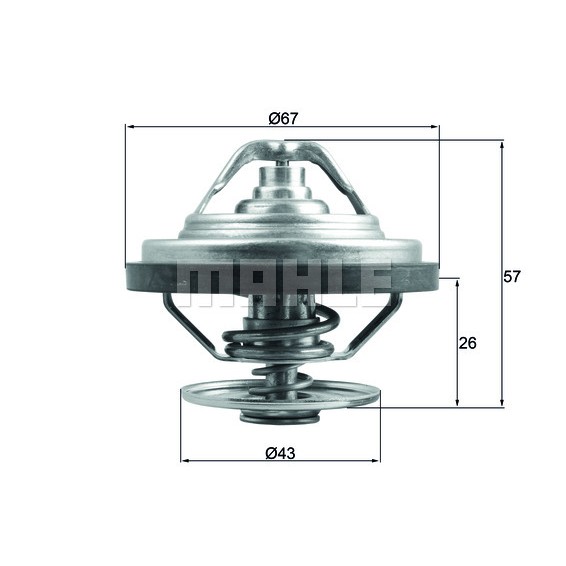 Слика на Термостат MAHLE TX 158 79 за камион MAN TGA 26.350, 26.360 FDC, FDLC, FDLRC, FDRC, FNHLC, FVHLC - 350 коњи дизел