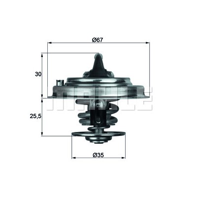 Слика на Термостат MAHLE TX 30 71D за VW Transporter T5 Bus 3.2 V6 - 231 коњи бензин