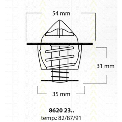 Слика на Термостат TRISCAN 8620 2387 за Renault Laguna Nevada (K56) 2.0 16V (K56D/M) - 139 коњи бензин