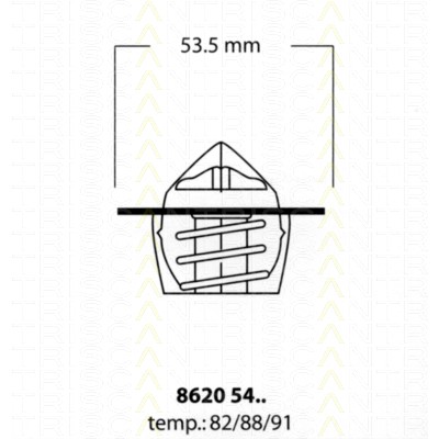 Слика на Термостат TRISCAN 8620 5488 за Volvo 460L (464) 2.0 - 110 коњи бензин