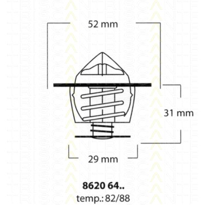 Слика на Термостат TRISCAN 8620 6482 за Toyota Land Cruiser (J7) 2.4 TD (LJ70_, LJ73_) - 86 коњи дизел