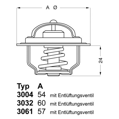 Слика на Термостат WAHLER 3004.92D1 за Ford Escort MK 7 (gal,aal,abl) 1.3 - 60 коњи бензин