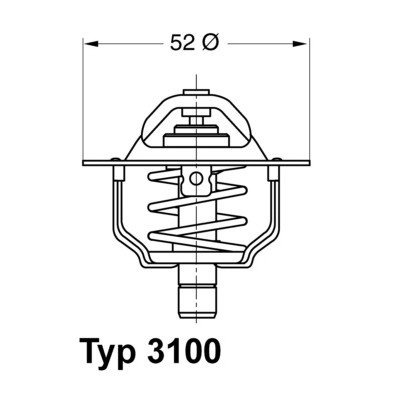 Слика на Термостат WAHLER 3100.88D за Ford Transit BUS (E) 1994 2.0 CNG - 114 коњи Бензин/Метан (CNG)