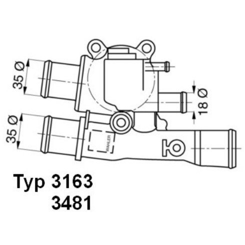 Слика на Термостат WAHLER 3163.88D за Fiat Brava 182 1.6 16V (182.BB) - 103 коњи бензин