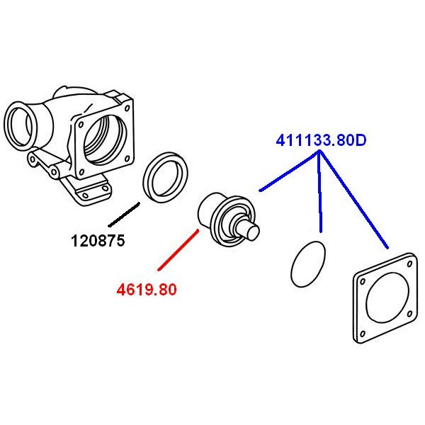 Слика на Термостат WAHLER 411133.80D за камион DAF 85 FA 85.400 - 401 коњи дизел