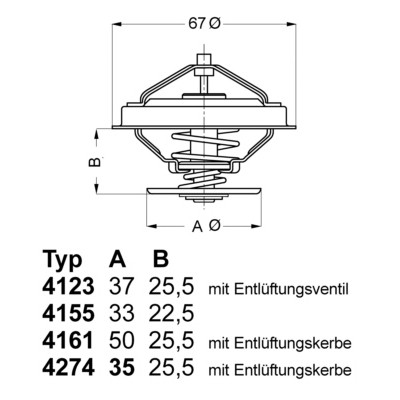 Слика на Термостат WAHLER 4123.80D за VW Transporter T4 Platform 2.4 D Syncro - 78 коњи дизел