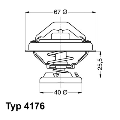 Слика на Термостат WAHLER 4176.85D за Mercedes Vario Bus O 812 (670.373, 670.674) - 122 коњи дизел