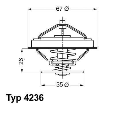 Слика на Термостат WAHLER 4236.88D за BMW 3 Cabrio E30 318 i - 113 коњи бензин