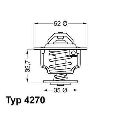 Слика на Термостат WAHLER 4270.88D за Ford Escort MK 7 Convertible (all) 1.8 16V XR3i - 115 коњи бензин