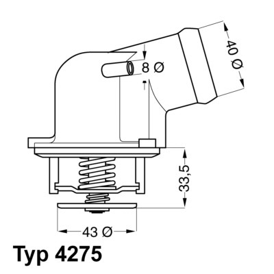 Слика на Термостат WAHLER 4275.87D за Mercedes E-class Convertible (a124) E 220 (124.062) - 150 коњи бензин