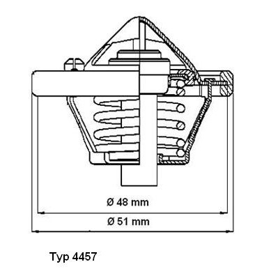 Слика на Термостат WAHLER 4457.82D за Ford Fiesta 5 (jh,jd) 1.4 16V - 80 коњи бензин