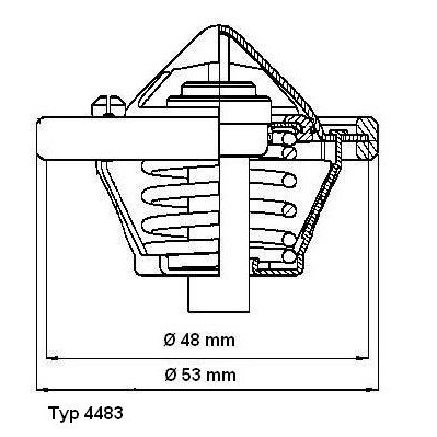 Слика на Термостат WAHLER 4483.82D за Ford B-Max 1.4 - 90 коњи бензин