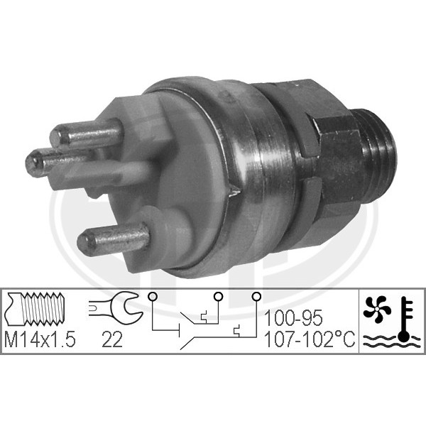 Слика на Термо прекинувач за вентилатор ERA 330216 за Mercedes S-class Saloon (w124) 200 (124.020) - 102 коњи бензин