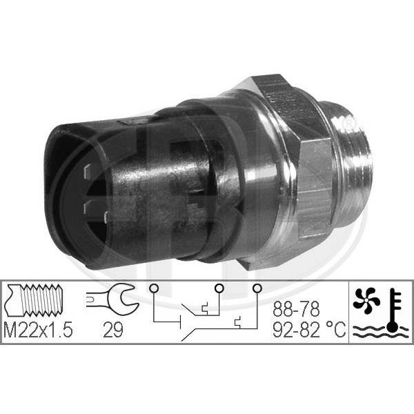 Слика на Термо прекинувач за вентилатор ERA 330219 за  Renault Espace 3 (JE0) 2.2 12V TD (JE0E, JE0H, JE0P) - 113 коњи дизел
