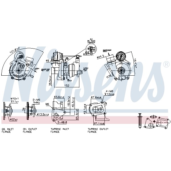 Слика на турбина, полнење со воздух NISSENS 93078 за Renault Megane 2 Saloon 1.5 dCi - 86 коњи дизел