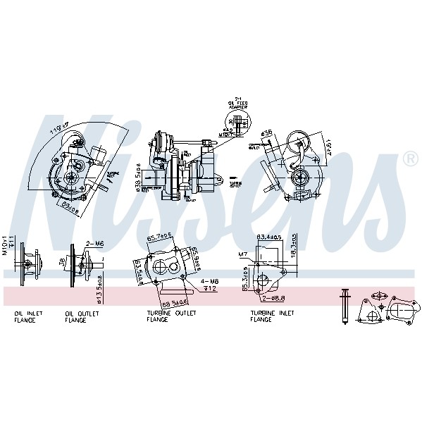 Слика на турбина, полнење со воздух NISSENS 93087 за Renault Symbol II 1.5 dCi - 64 коњи дизел