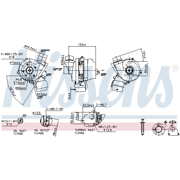 Слика на турбина, полнење со воздух NISSENS 93089 за Renault Kangoo (KW0-1) 1.5 dCi 110 - 110 коњи дизел