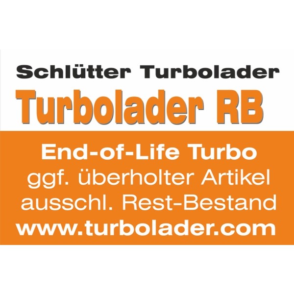 Слика на Турбина, полнење со воздух SCHLÜTTER TURBOLADER END of LIFE Turbocharger - Original SCHLÜTTER Reman 186-05310_RB