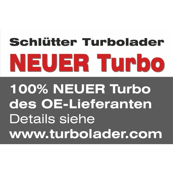 Слика на Турбина, полнење со воздух SCHLÜTTER TURBOLADER Original NEW BorgWarner Turbocharger 172-06318