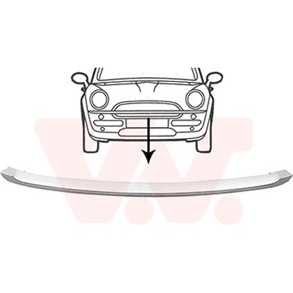 Слика на украсна/заштитна лајсна, браник VAN WEZEL 0506580 за Mini Convertible (R57) Cooper - 122 коњи бензин