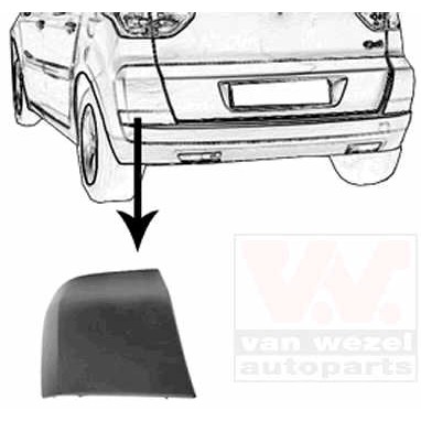 Слика на украсна/заштитна лајсна, браник VAN WEZEL 0972553 за Citroen C4 Picasso UD 1.8 i 16V - 125 коњи бензин