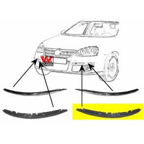 Слика на украсна/заштитна лајсна, браник VAN WEZEL 5886481 за VW Vento 3 Sedan (1K2) 2.0 TFSI - 200 коњи бензин