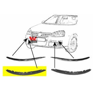 Слика на украсна/заштитна лајсна, браник VAN WEZEL 5886482 за VW Jetta 3 (1K2) 1.9 TDI - 105 коњи дизел