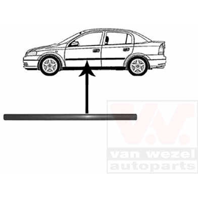 Слика на украсна/заштитна лајсна, врата VAN WEZEL 3742423 за Opel Astra G Estate 1.4 - 90 коњи бензин