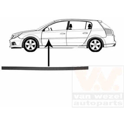 Слика на украсна/заштитна лајсна, врата VAN WEZEL 3768423 за Opel Signum 3.0 V6 CDTI - 184 коњи дизел