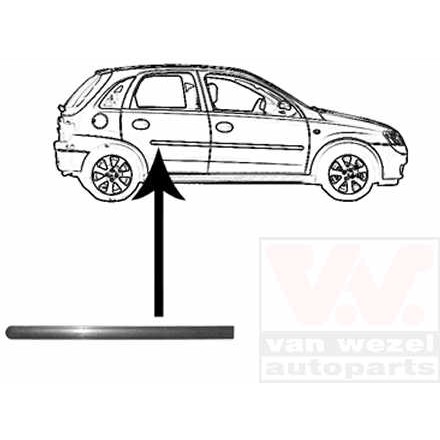 Слика на Украсна/заштитна лајсна, врата VAN WEZEL 3777426