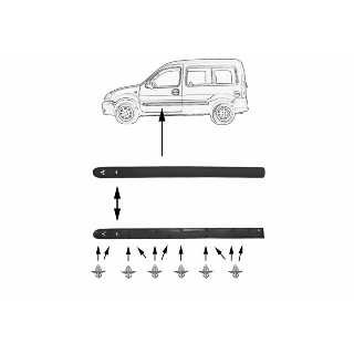 Слика на украсна/заштитна лајсна, врата VAN WEZEL 4310428 за Renault Kangoo Express (FC0-1) 1.2 (FC01, FC0A, FC0F) - 58 коњи бензин