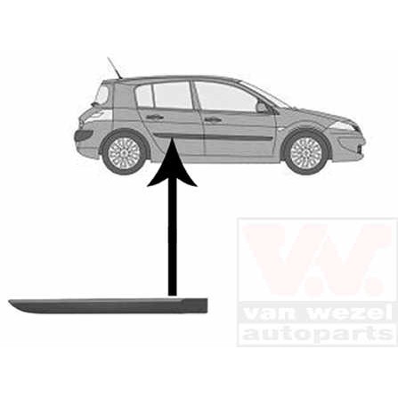 Слика на украсна/заштитна лајсна, врата VAN WEZEL 4327426 за Renault Megane 2 Saloon 1.6 16V - 112 коњи бензин