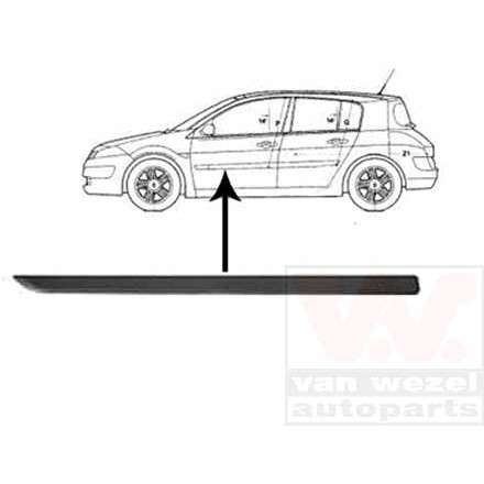 Слика на украсна/заштитна лајсна, врата VAN WEZEL 4375423 за Renault Megane 2 Saloon 1.6 16V - 112 коњи бензин