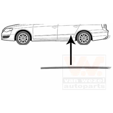 Слика на украсна/заштитна лајсна, врата VAN WEZEL 5839405 за VW Passat 6 Sedan (B6,3c2) 2.0 FSI - 170 коњи бензин