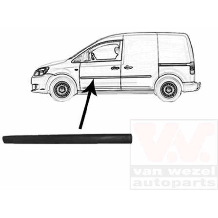 Слика на украсна/заштитна лајсна, врата VAN WEZEL 5867403 за VW Caddy 3 Box 1.9 TDI - 75 коњи дизел