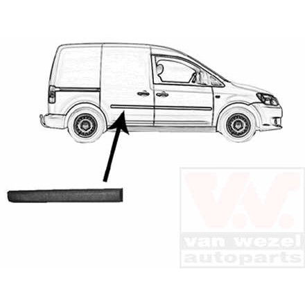 Слика на украсна/заштитна лајсна, врата VAN WEZEL 5867406 за VW Caddy 3 Estate 1.9 TDI 4motion - 105 коњи дизел