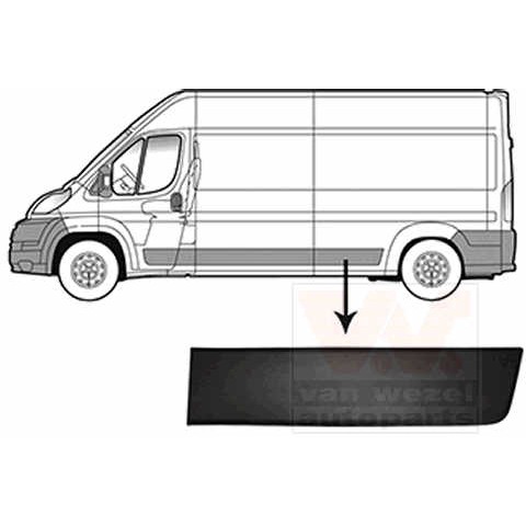 Слика на украсна/заштитна лајсна, страница VAN WEZEL 0982415 за Fiat Ducato BOX 250 115 Multijet 2,0 D - 116 коњи дизел