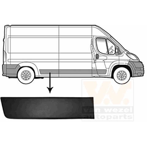 Слика на украсна/заштитна лајсна, страница VAN WEZEL 0982416 за Fiat Ducato BOX 250 115 Multijet 2,0 D - 116 коњи дизел