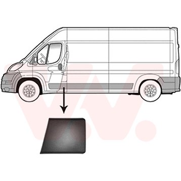 Слика на украсна/заштитна лајсна, страница VAN WEZEL 1651405 за Fiat Ducato BOX 250 115 Multijet 2,0 D - 116 коњи дизел